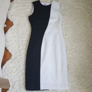 Black and White Colorblock Dress